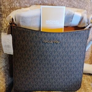Michael Kors Signature Brown Crossbody Bag